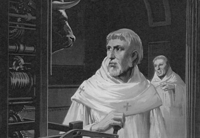 Pope Sylvester II and His Mechanical Computer by English School